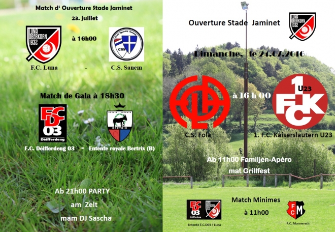 Ouverture Stade Jaminet