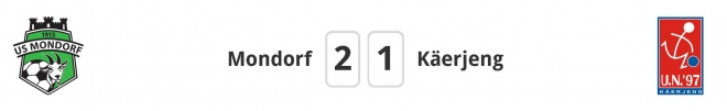 US Mondorf - U.N. Käerjéng'97 2-1 (0-0)...
