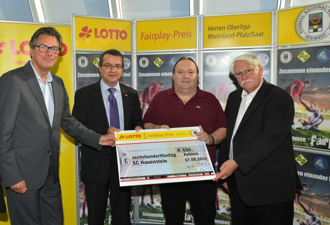 „LOTTO Fairplay-Preis“ der Herren Oberliga Rheinland-Pfalz/Saar „LOTTO Fairplay-Preis“ der Herren Oberliga Rheinland-Pfalz/Saar