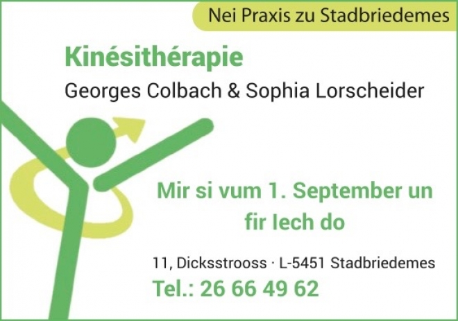 Kinésithérapie Georges Colbach & Sophia Lorscheider Kinésithérapie Georges Colbach & Sophia Lorscheider