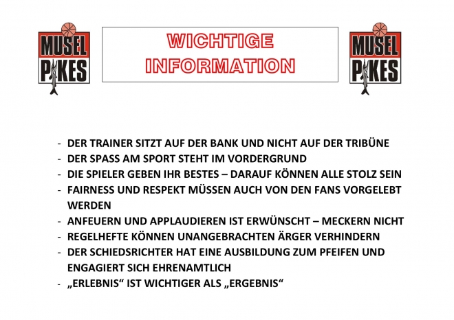 WICHTIGE INFORMATION WICHTIGE INFORMATION