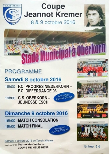 Coupe Jeannot Kremer les 8 et 9 octobre 2016 à OBERKORN