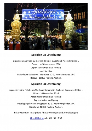 Avec Spiridon au Marché de Noël à Aix-la-Chapelle