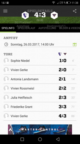 Spannendes Spiel führt unsere Mädels ins Finale 