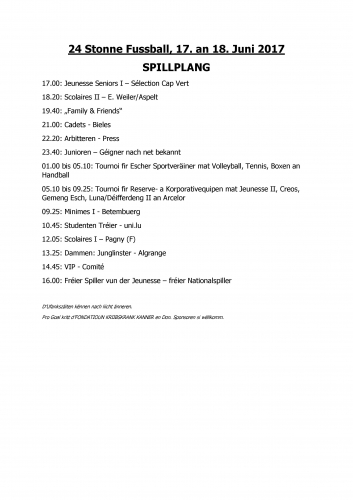 DE VIRLEEFEGE SPILLPLANG VUN DE 24 STONNEN