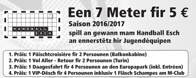 Gewënner vun eiser Tombola 