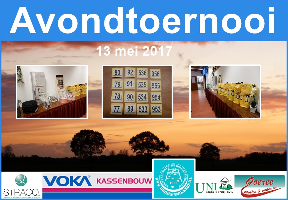 Avondtoernooi Klazienaveen 13-05-2017