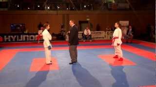 Karate1 PL Final, Salzburg 2012 - Kumite female -55 - MELNYK vs. WARLING