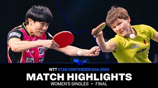 Nina Mittelham vs Cheng I-Ching | WS Final | WTT Star Contender Goa 2024